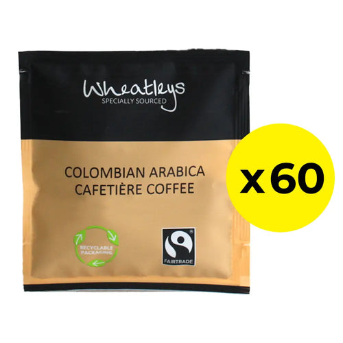 Wheatleys Fairtrade Colombian Arabica Cafetiere Coffee Sachets