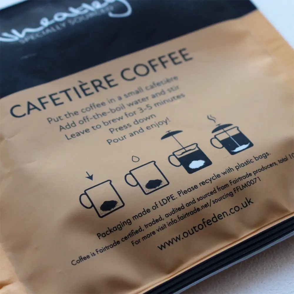 Wheatleys Colombian Arabica Cafetiere Coffee instructions
