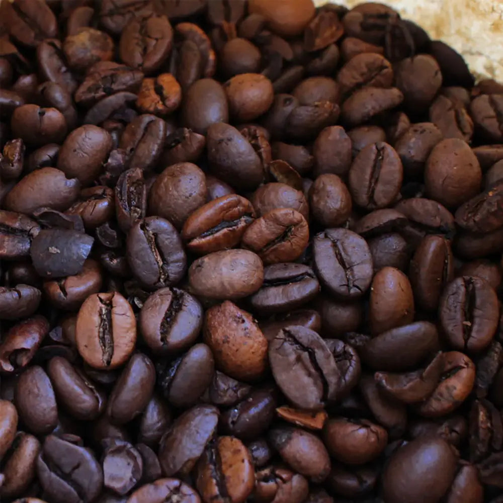 Close-up of wheatleys roasted coffee beans