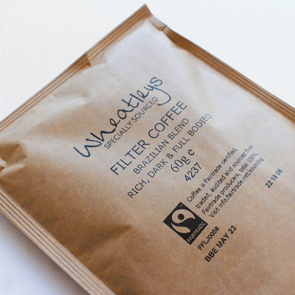 Wheatleys filter coffee package on a white background