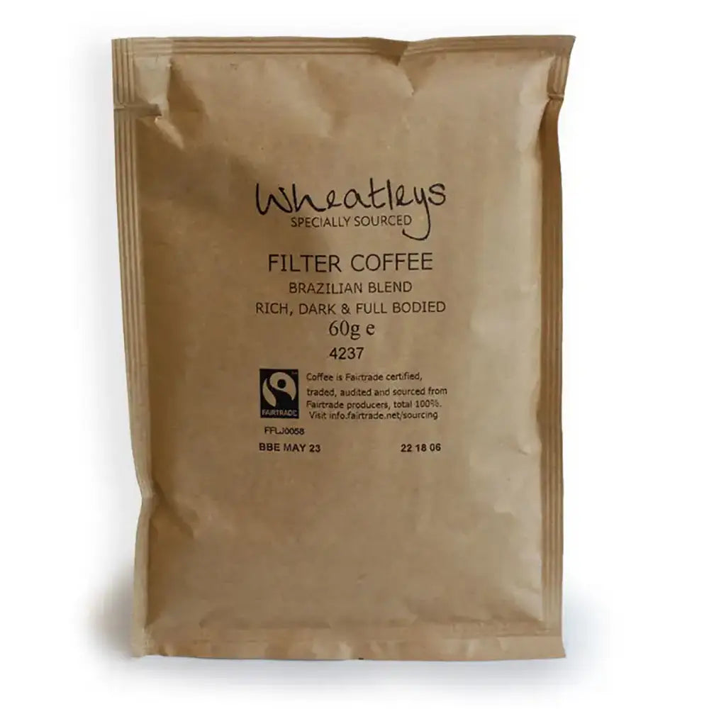 Wheatleys filter coffee package on a white background