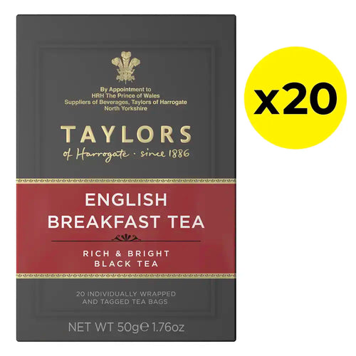 Taylors English Breakfast Tea Bags (Tag & Envelope) - Pack of 20