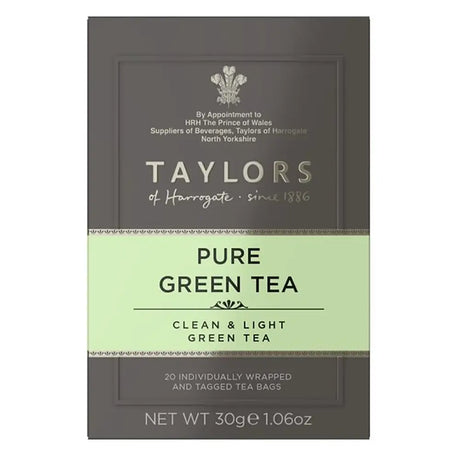 Taylors Pure Green Tea Bags (Tag & Envelope) - Pack of 20