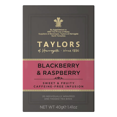 Taylors Blackberry & Raspberry Tea Bags (Tag & Envelope) - Pack of 20