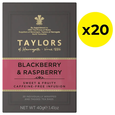 Taylors Blackberry & Raspberry Tea Bags (Tag & Envelope) - Pack of 20