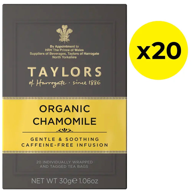 Taylors Organic Chamomile Tea Bags (Tag & Envelope) - Pack of 20