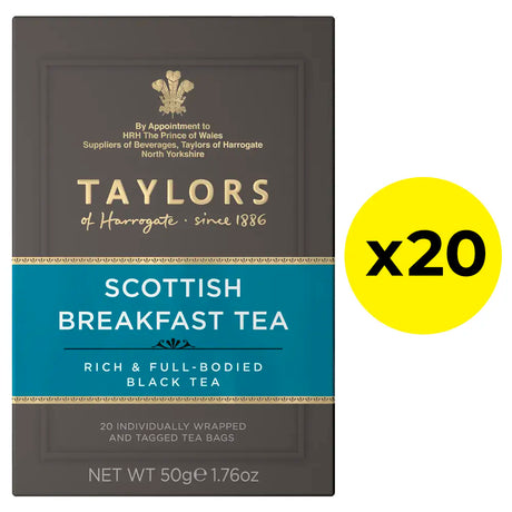 Taylors Scottish Breakfast Tea Bags Tag & Envelope - Pack of 20