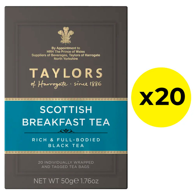 Taylors Scottish Breakfast Tea Bags Tag & Envelope - Pack of 20