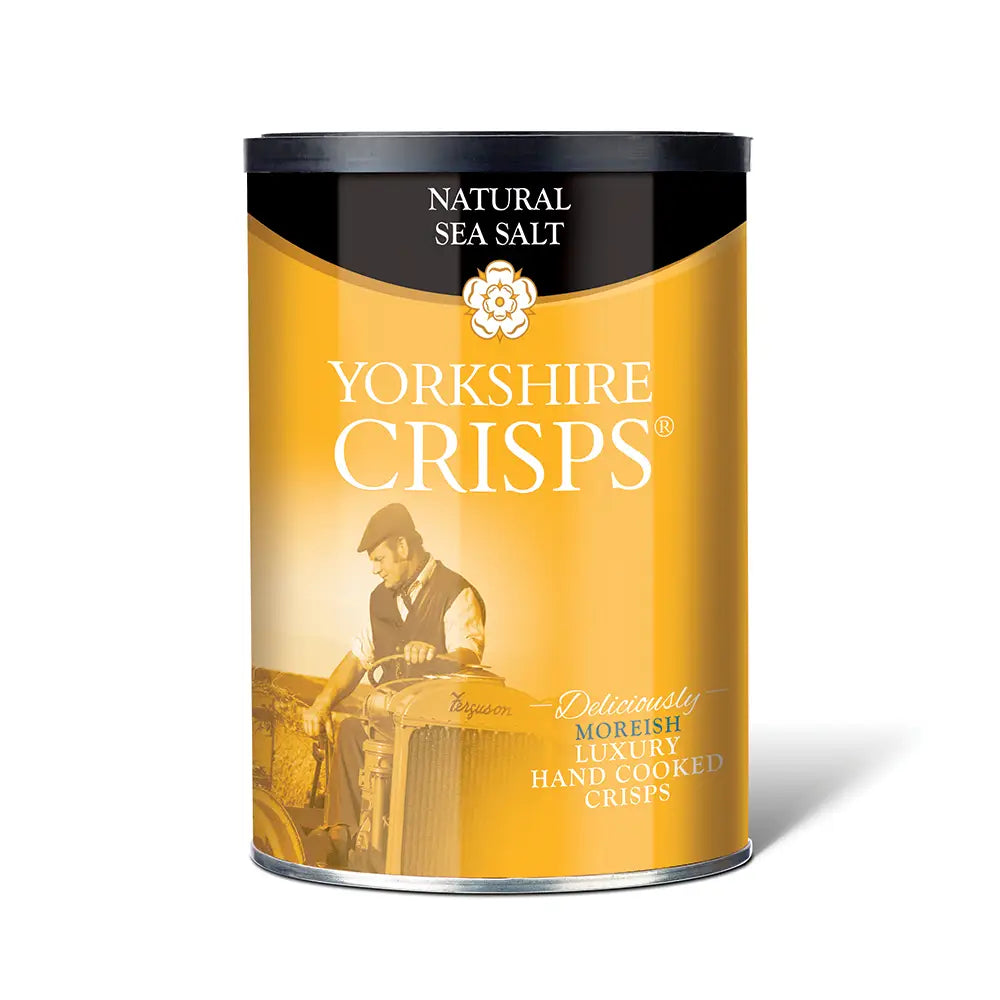 Natural Sea Salt Yorkshire Crisps 95g Drum - Pack of 12