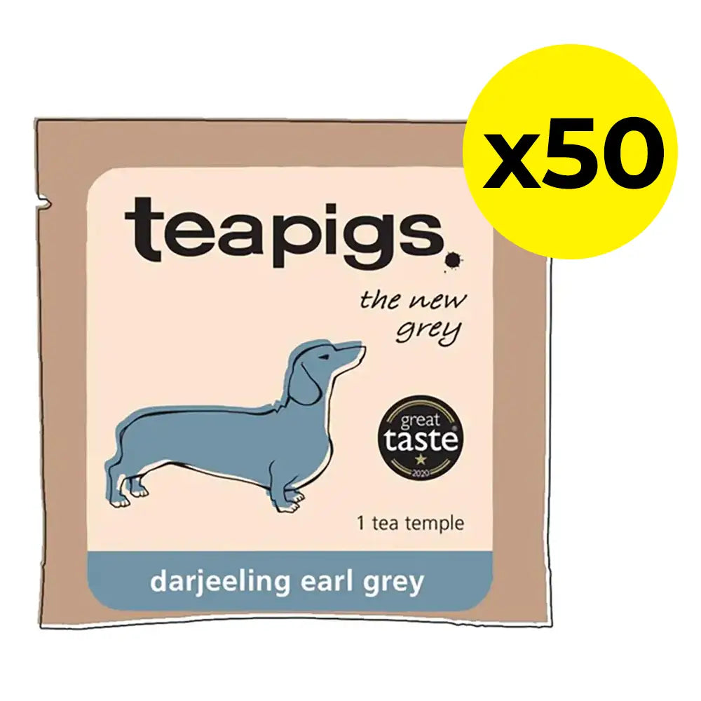 Teapigs Darjeeling Earl Grey Tea Bags Tag & Envelope - Pack of 50