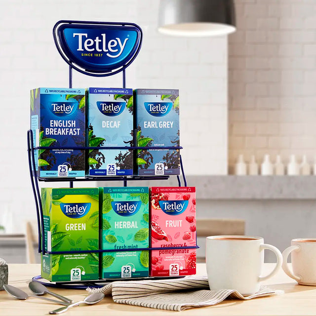 Tetley Pure Green Tea Bags Tag & Envelope - Pack of 25