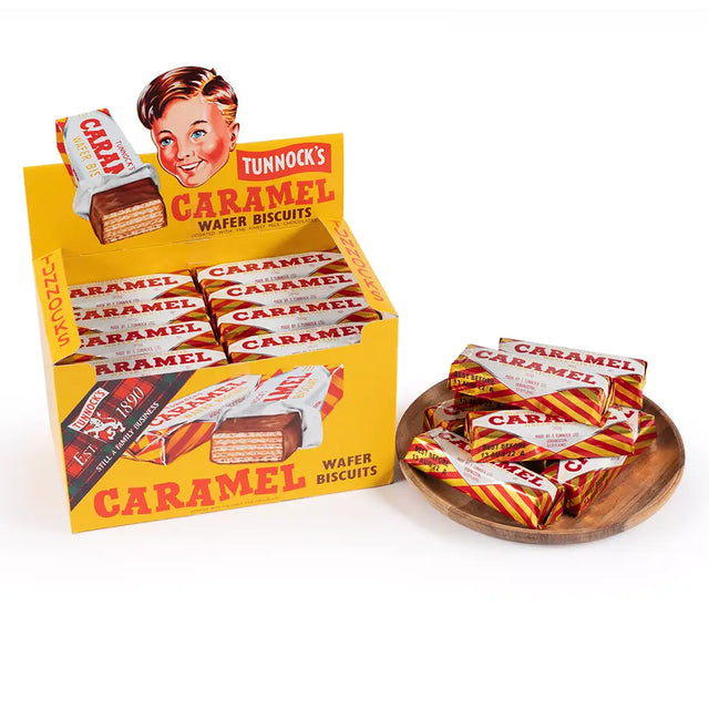 Tunnock's Chocolate Coated Caramel Wafers - Pack of 48