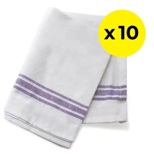 Cotton Rich Tea Towels & Glass Cloths - Pack Of 10