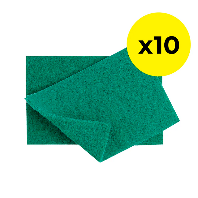 23 x 15 cm green scourer pack of ten