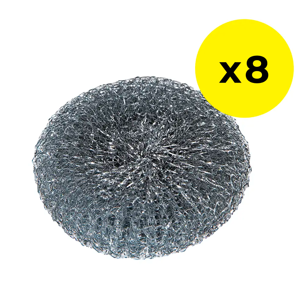 Galvanised Steel Mesh Scourer - Pack of 8