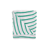 Washable green stripe Knitted Cleaning & Dish Cloth - medium-weight - pack of ten 