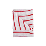 Washable red stripe Knitted Cleaning & Dish Cloth - medium-weight - pack of ten 