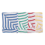 Washable stripe Knitted Cleaning & Dish Cloth - medium-weight - pack of ten 