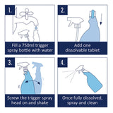 Janstar Glass Cleaner Dissolvable Tablets - Pack of 2 use instructions 