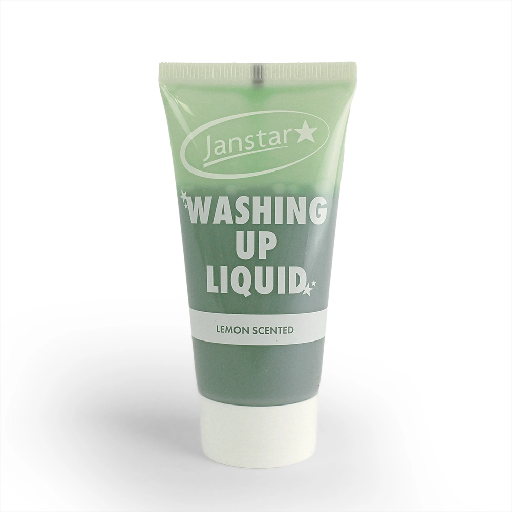 Tube of Janstar washing up liquid on a white background