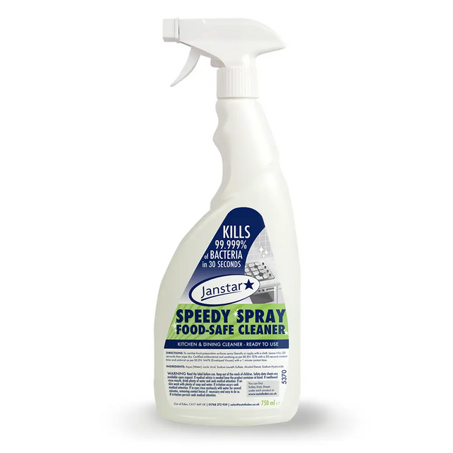 5370 Janstar Speedy Spray food-safe cleaner bottle on a white background
