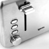 Igenix Stainless Steel 4 Slice Toaster button details 