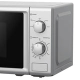 Igenix 800W Silver Manual Microwave - 20L button detail
