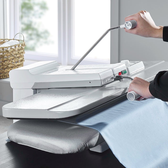 Blanca Laundry Press has a sturdy, robust and reliable construction that guarantees years of continuous daily use. It also offers low running costs and an easy-to-use, easy clean Teflon coated heating plate that makes it ideal for guesthouses and B&B use.