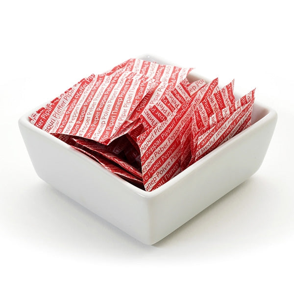 Porcelain Square Dish pepper sachets 
