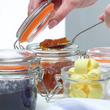 Clip Top Glass 125ml Jar in lifestyle setting  

