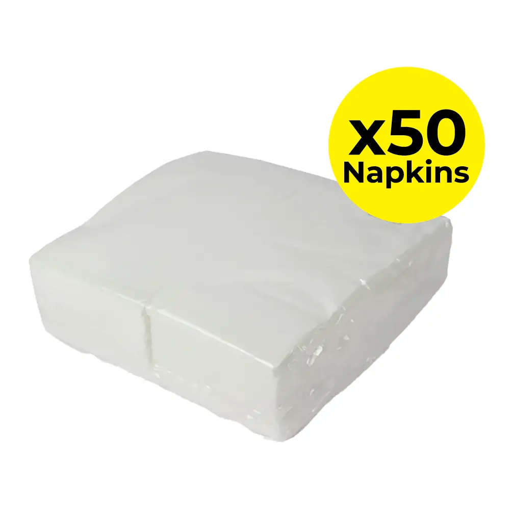 3-Ply Paper Napkins 40x40cm - Pack of 50
