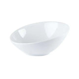White porcelain Toughened Angled Serving Bowl 23cm