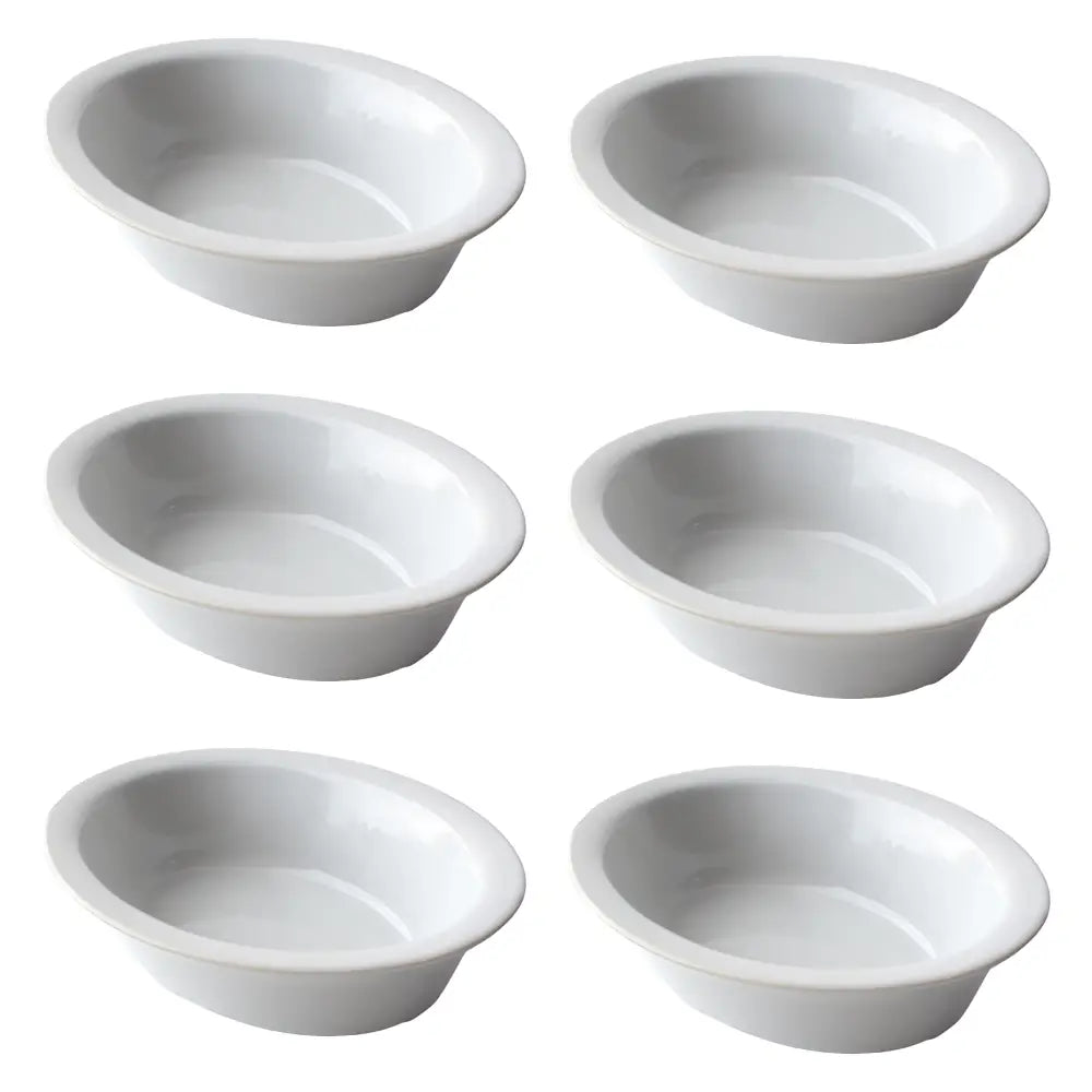 Toughened Lipped Oval Dish - 18cm - Pack of 6