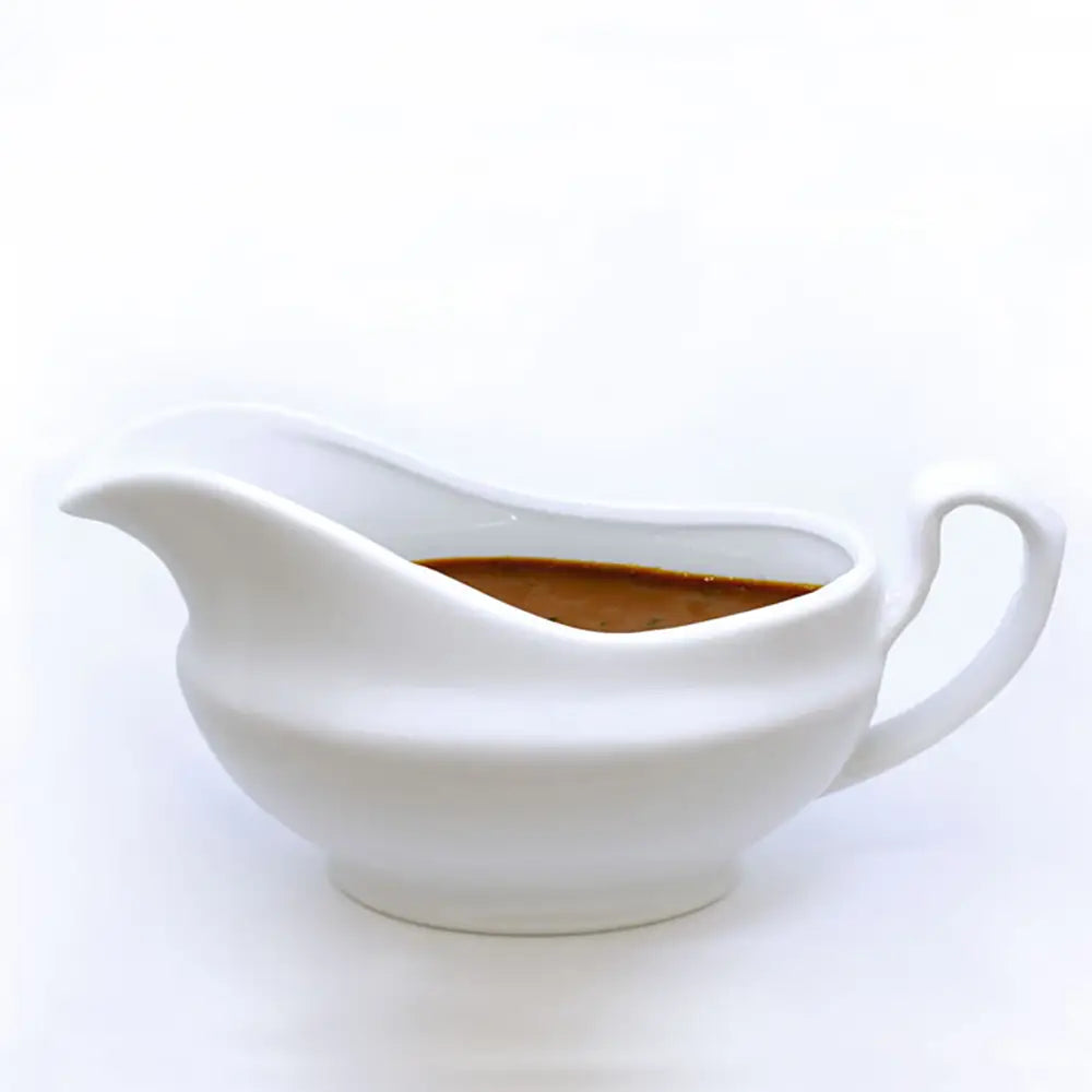 Toughened Sauce & Gravy Boat - 40cl with gravy inside 