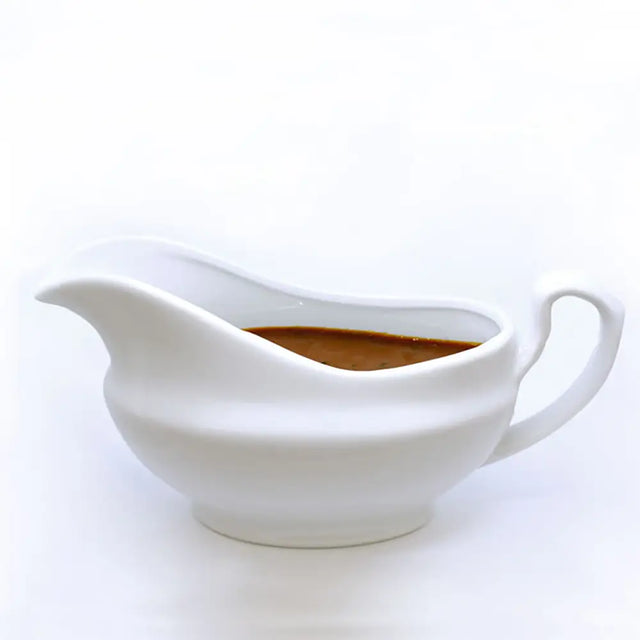 Toughened Sauce & Gravy Boat - 40cl with gravy inside 