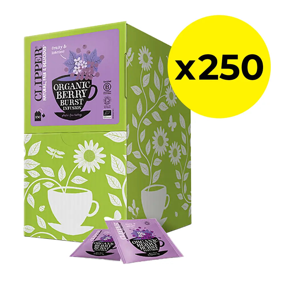 Clipper Organic Berry Burst Tea Bags - Tag & Envelope