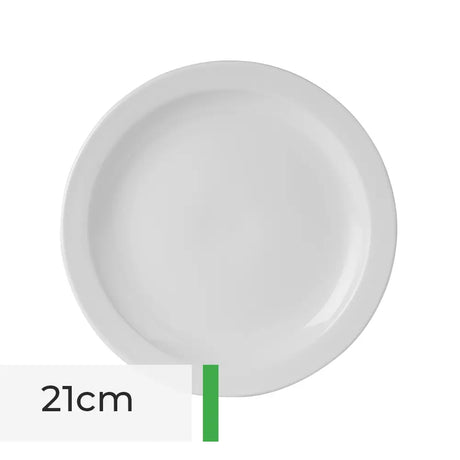 Toughened Narrow Rim Plates 21cm