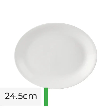 Toughened Oval Plate 24.5cm