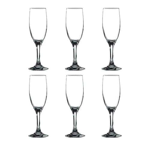 Toughened Champagne Glass 190ml - Pack of 6