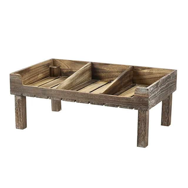 Wooden Display Crate Stand with dividers 