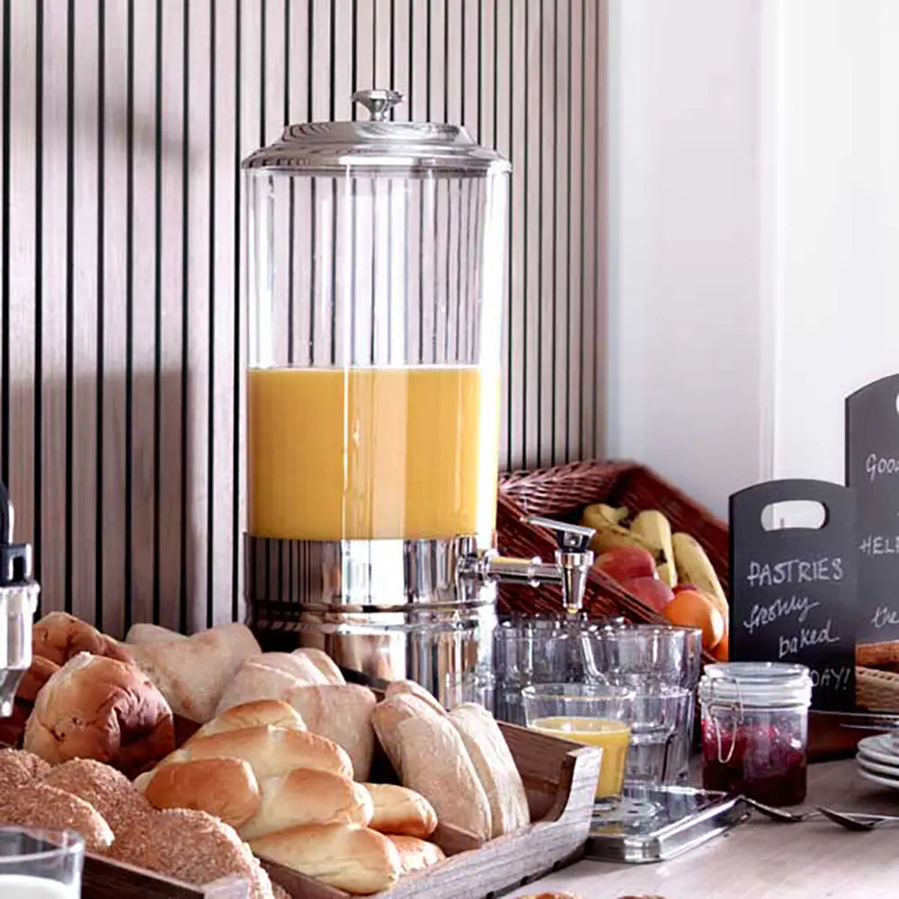Stainless Steel Juice Dispenser 7L in lifestyle setting 