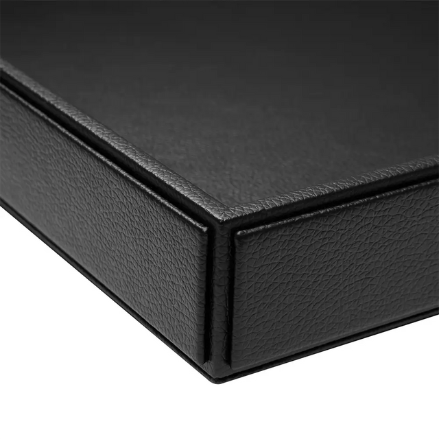 Faux Leather Room Tray 40x30cm - Black