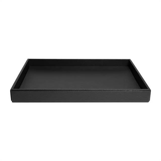 Faux Leather Room Tray 40x30cm - Black