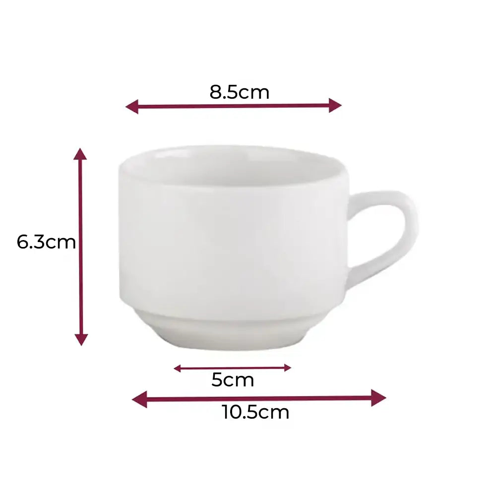Toughened Stacking Cup 20cl - Pack of 6