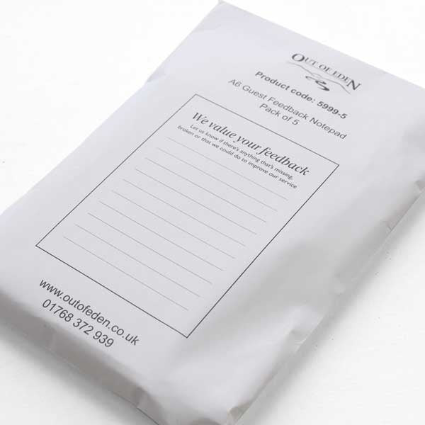 Guest Feedback Notepad | Hotel Supplies | Out of Eden