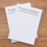 A6 Guest Feedback Notepad - Pack Of 5