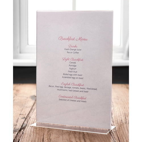 Double-Sided Poster & Menu Holder A4