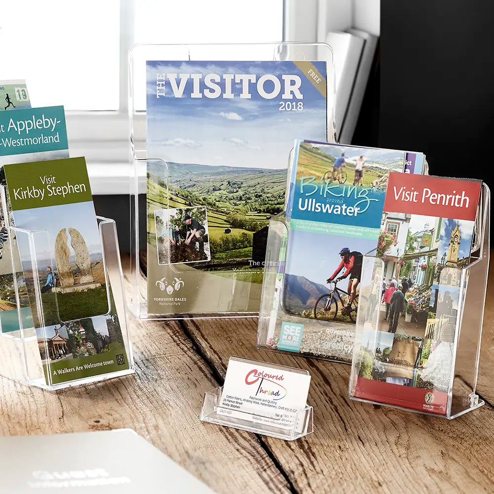 Image showing collection of leaflet holders on different sizes 