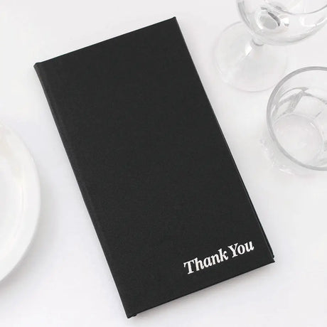 Buckram Bill Presenter - Black in restaurant setting 