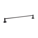 Black towel rail on a white backgroundil